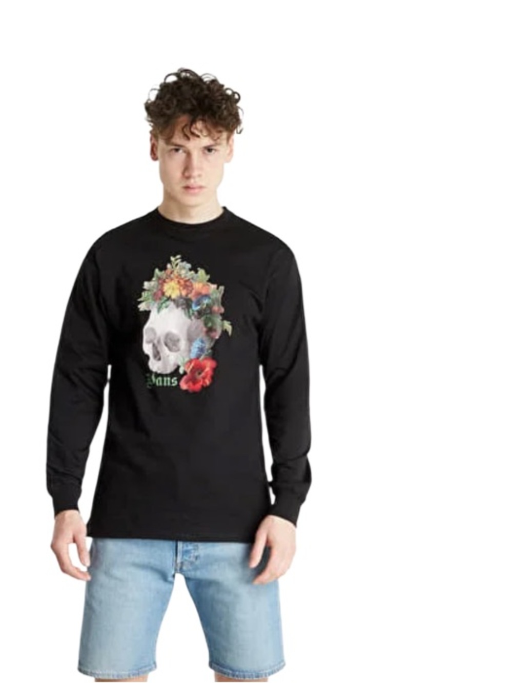 Vans Death Blooms Long Sleeve Black Tshirt